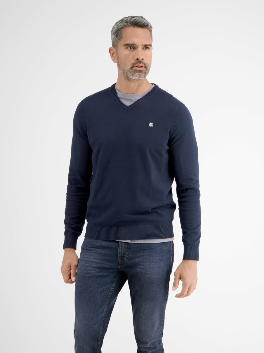 Herren LERROS | V-Neck Pullover Mit Cashmereanteil