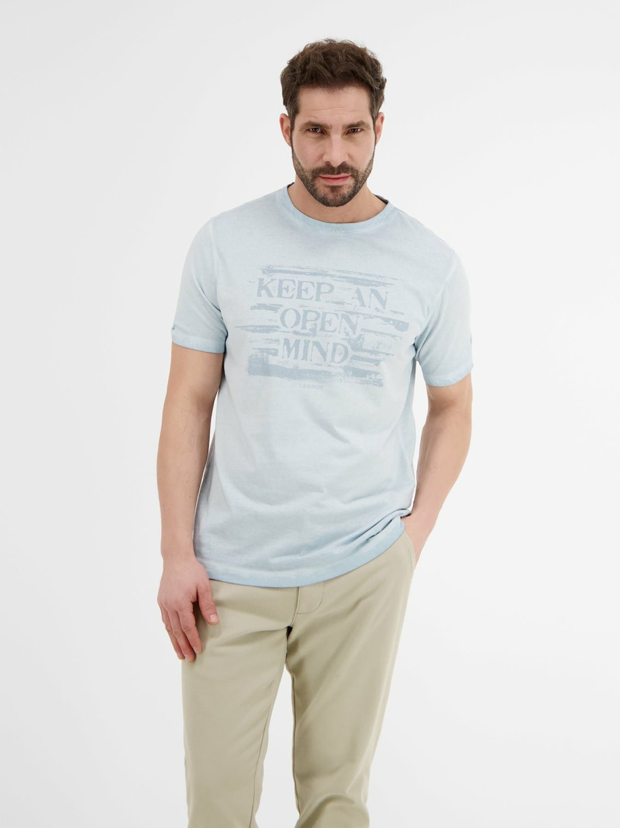 Herren LERROS | T-Shirt Mit Tonalem Print