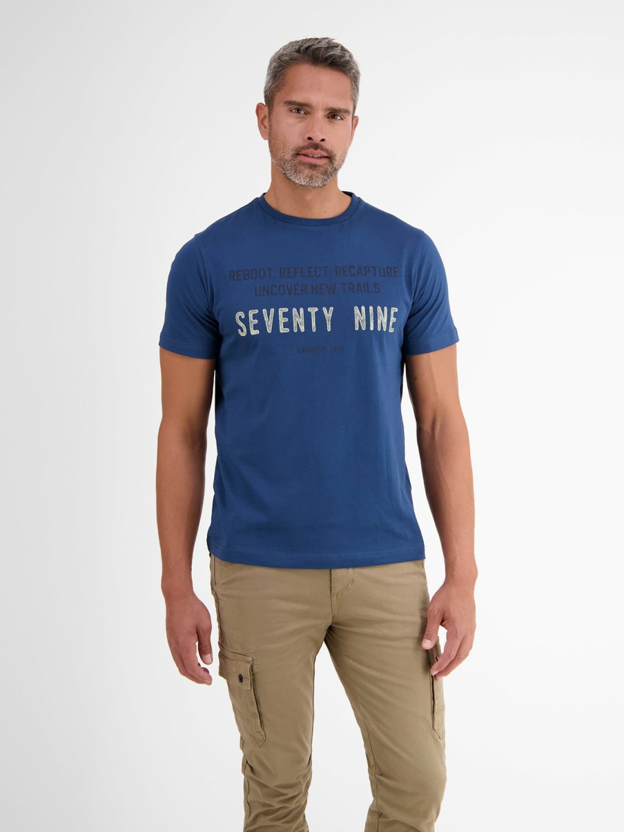 Herren LERROS | T-Shirt Mit Brustprint *Seventy Nine*