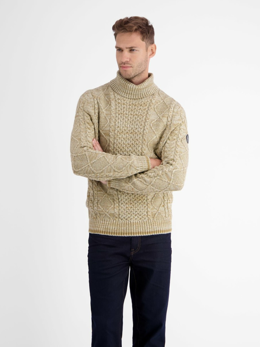 Herren LERROS | Jacquard-Rollkragenpullover