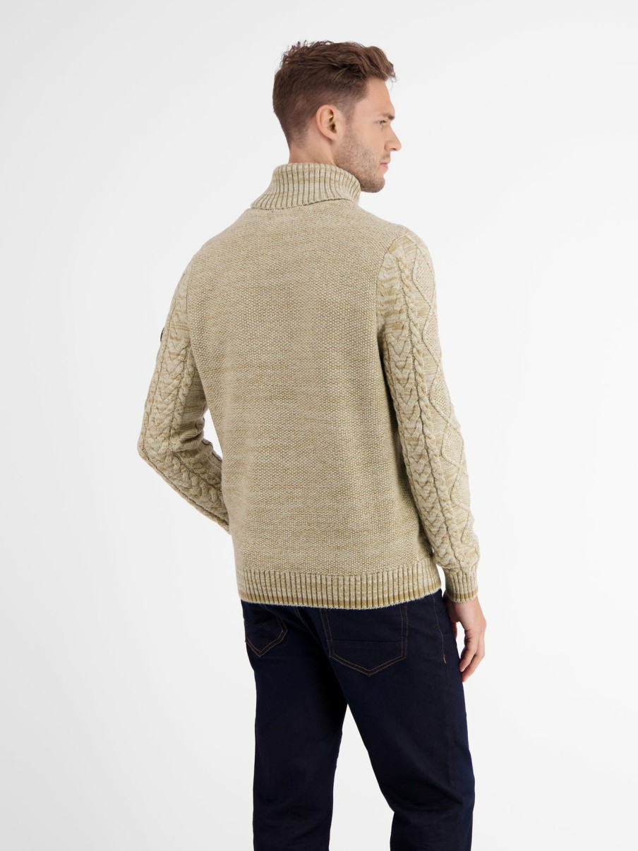 Herren LERROS | Jacquard-Rollkragenpullover