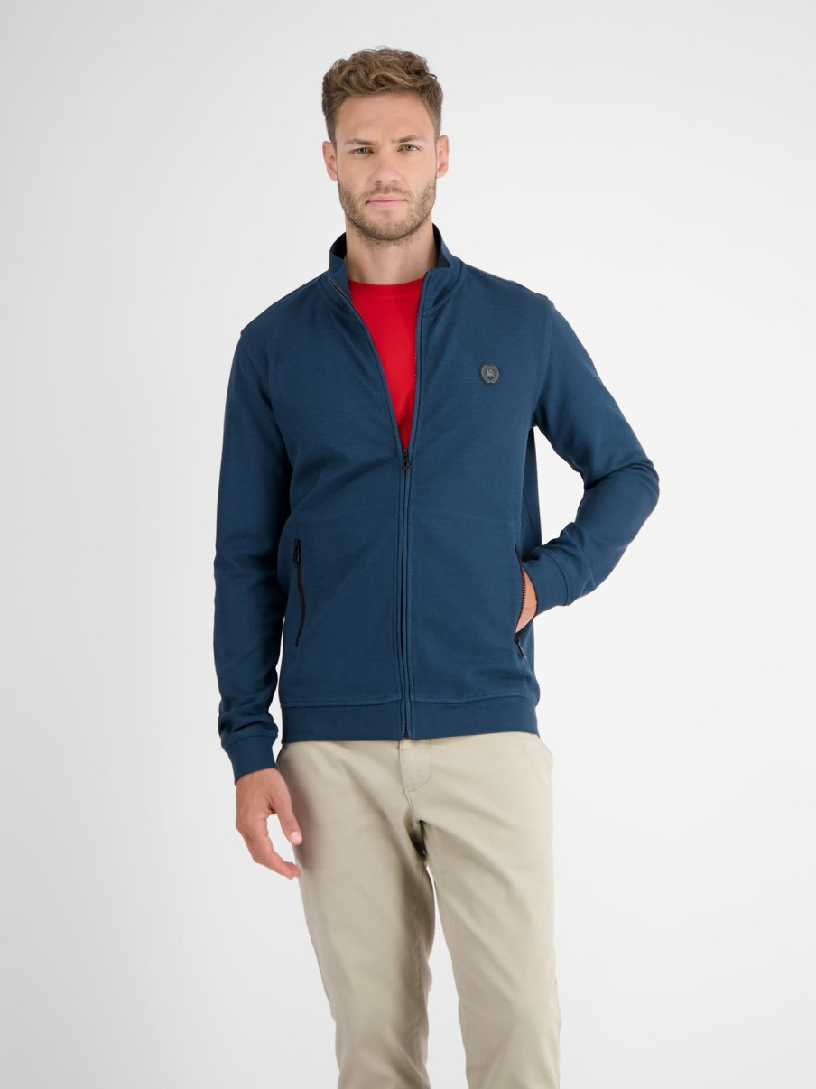 Herren LERROS | Sweatjacke In Strukturqualitat