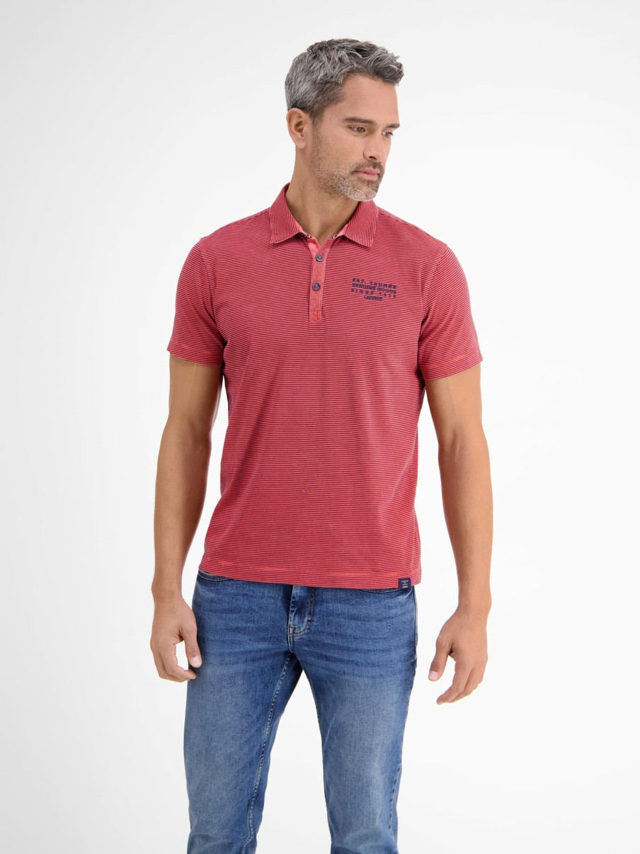 Herren LERROS | Poloshirt In Finelineroptik