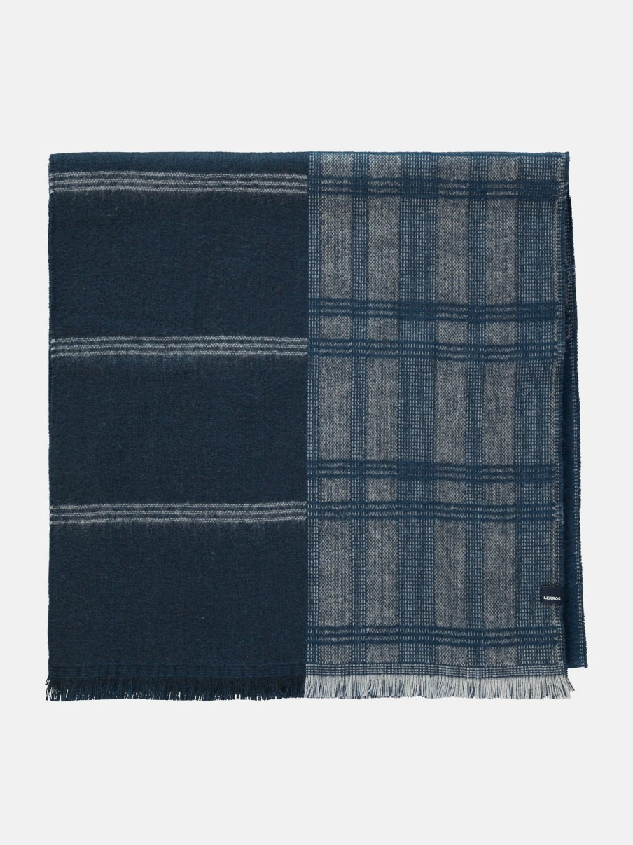 Accessoires LERROS | Webschal Im Patchwork-Look Classic Navy