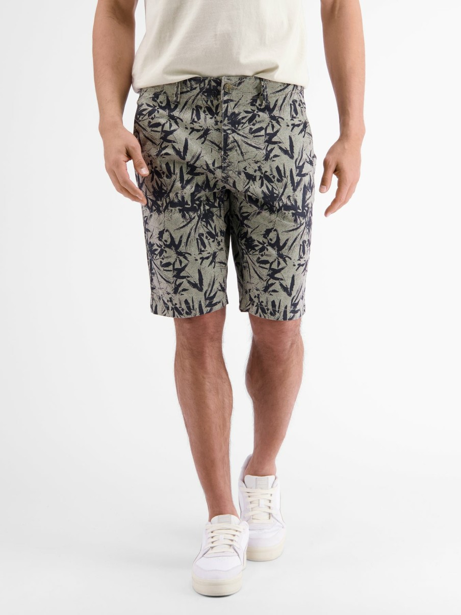 Herren LERROS | Chino Bermuda Mit Floralem Print