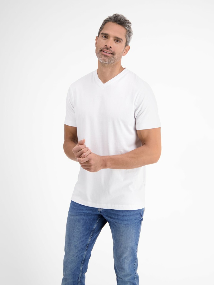 Herren LERROS | Doppelpack Herren T-Shirt, V-Neck In Premium Baumwollqualitat