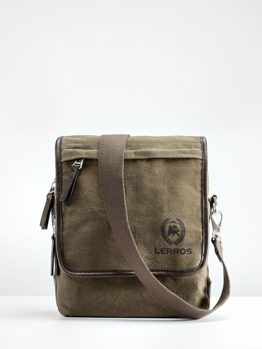 Accessoires LERROS | Columbus Schmale Messenger Bag Granite