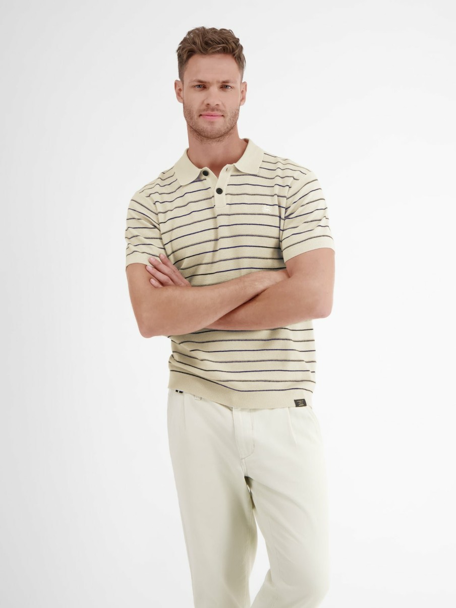 Herren LERROS | Poloshirt In Sommerlich-Stylischer Strickoptik