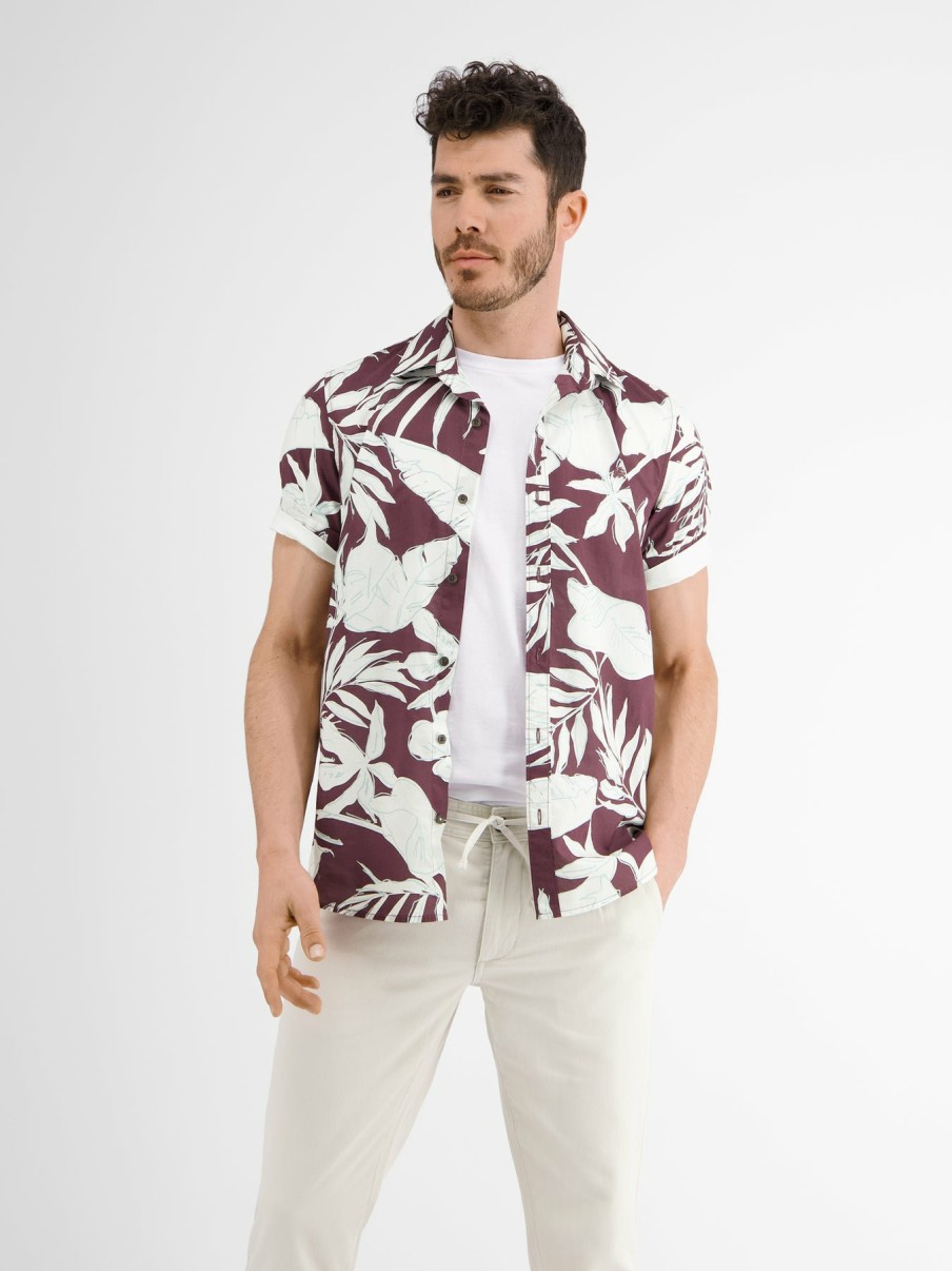 Herren LERROS | Halbarmhemd Mit Floralem Print