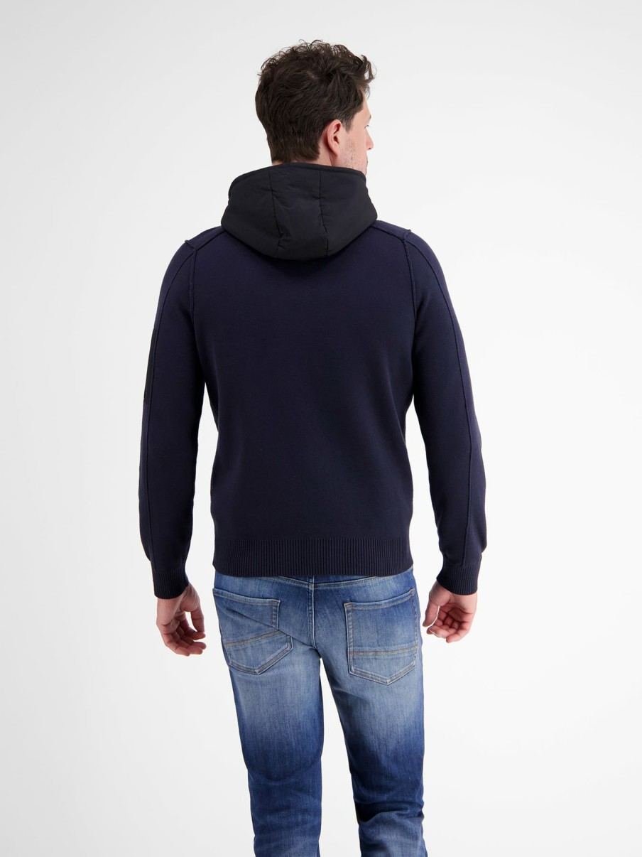 Herren LERROS | Sweatjacke Mit Nylon-Kapuze