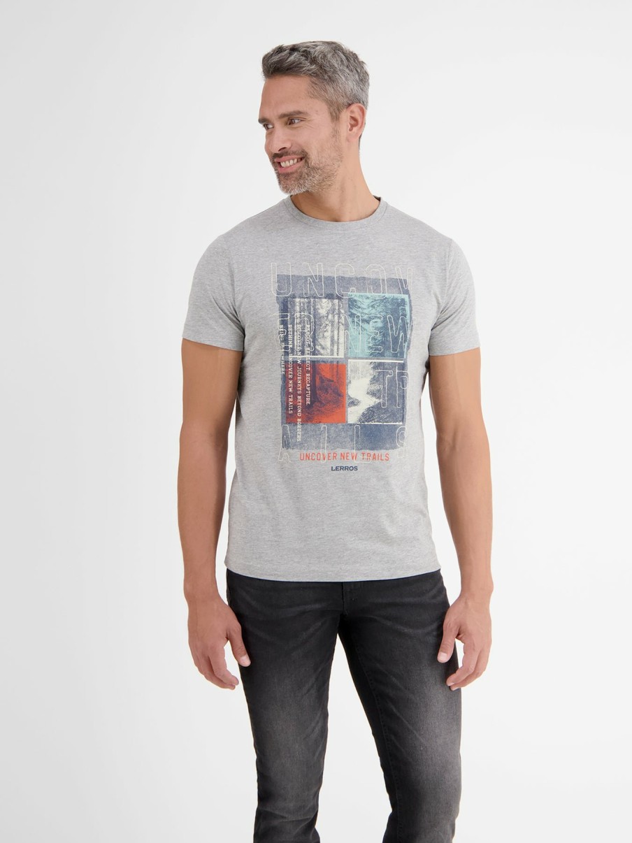 Herren LERROS | T-Shirt Mit Frontprint