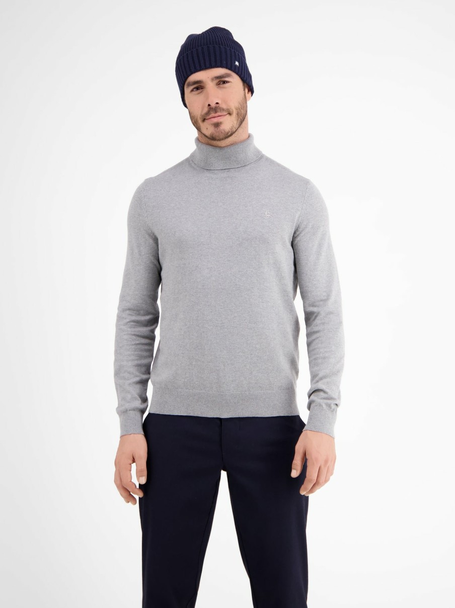 Herren LERROS | Rollkragenpullover In Flach-Strickqualitat