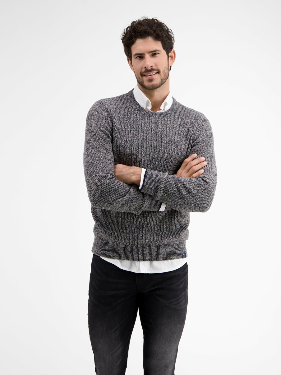 Herren LERROS | Strickpullover In Melangestrick