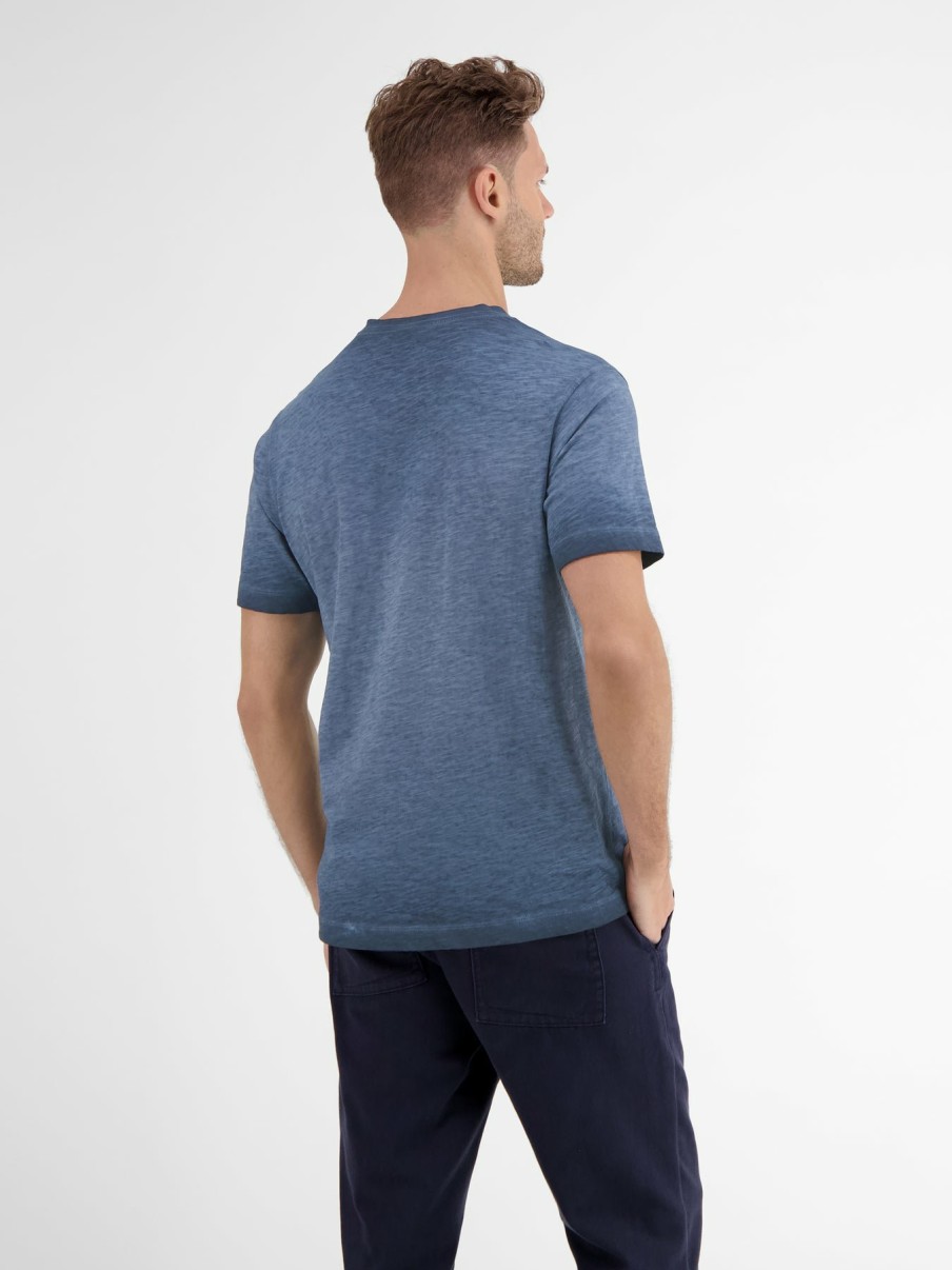 Herren LERROS | V-Neck-Shirt, Faded Melange