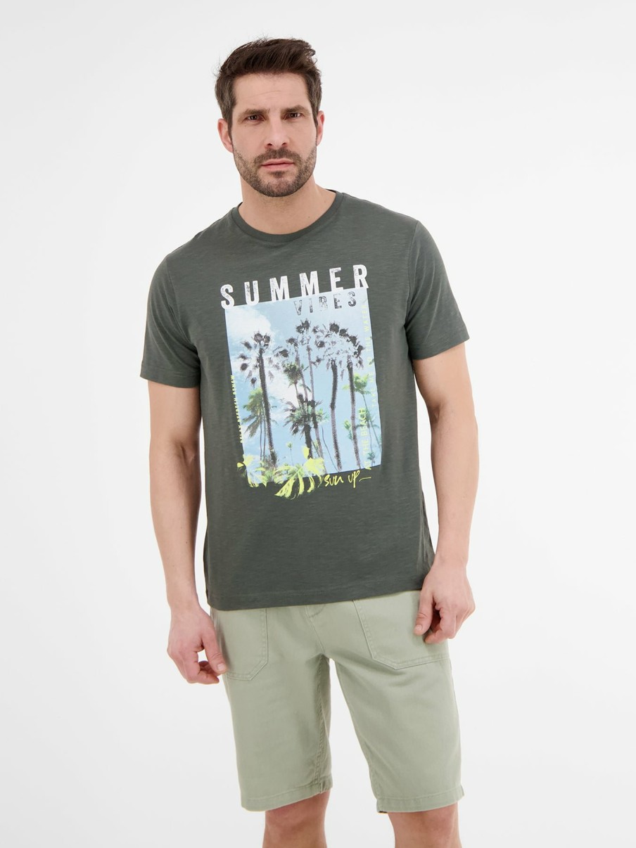 Herren LERROS | Klassisches T-Shirt Mit Sommerlichem Print