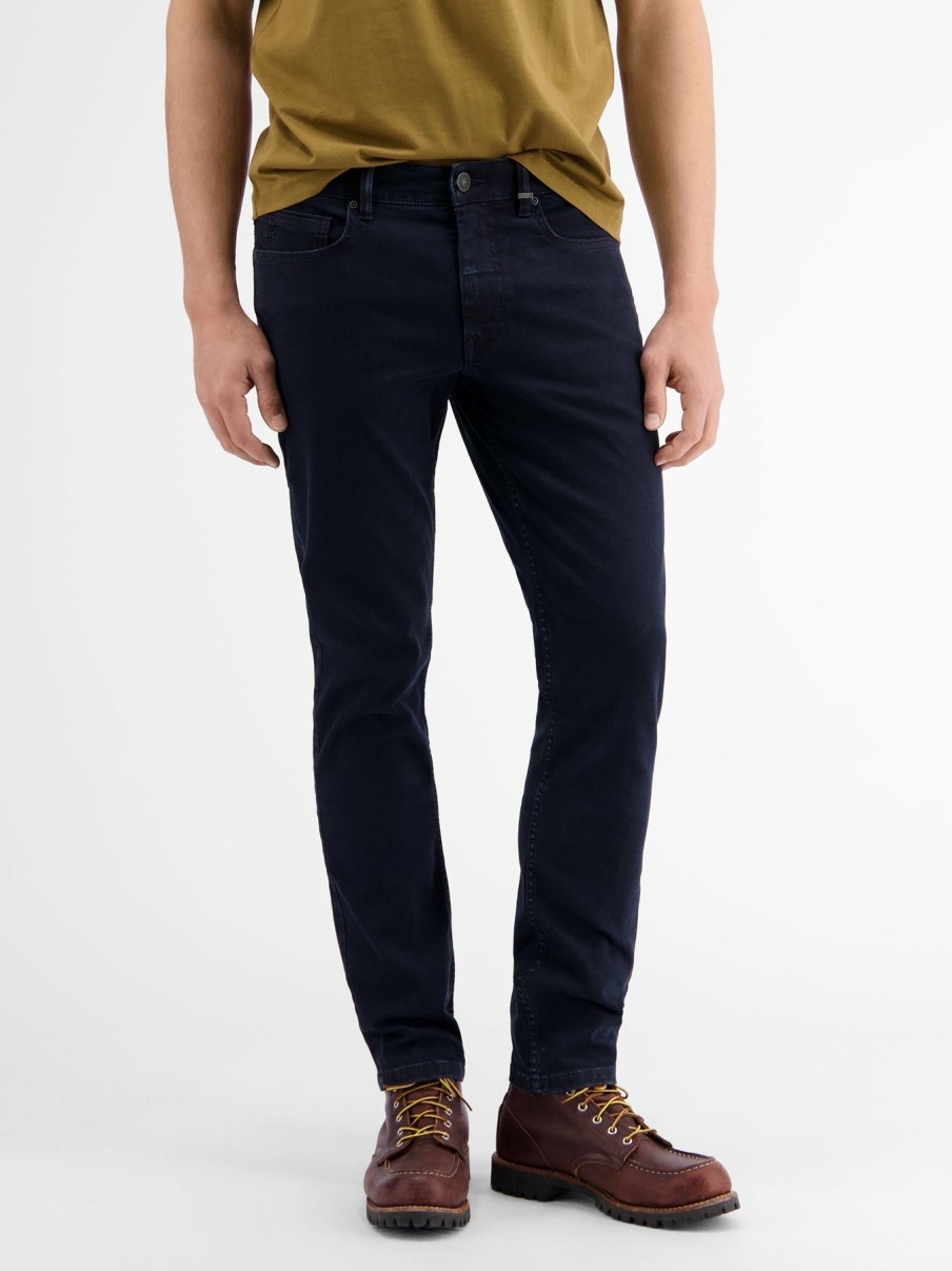 Herren LERROS | 5-Pocket Stretch-Denim Crimson In Slim Fit Dark Blue