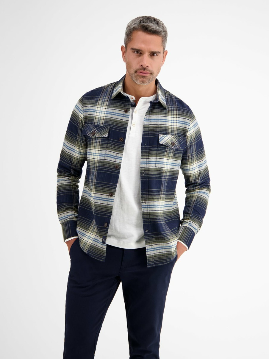 Herren LERROS | Lassiges Overshirt In Flanell-Check