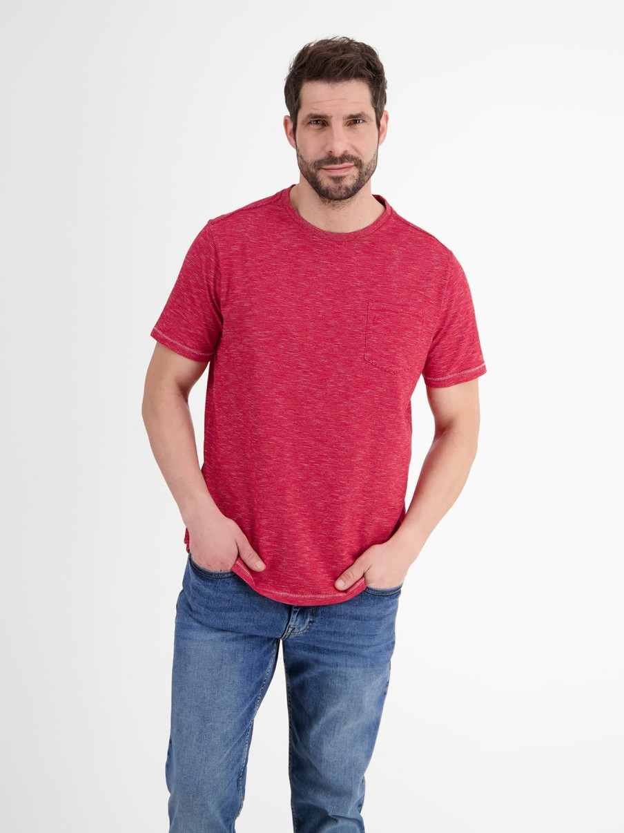 Herren LERROS | Strukturiertes Shirt Mit O-Neck