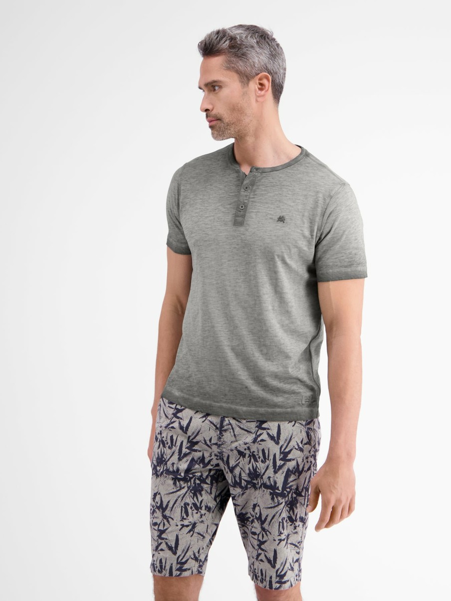 Herren LERROS | Serafino-Shirt, Faded Melange