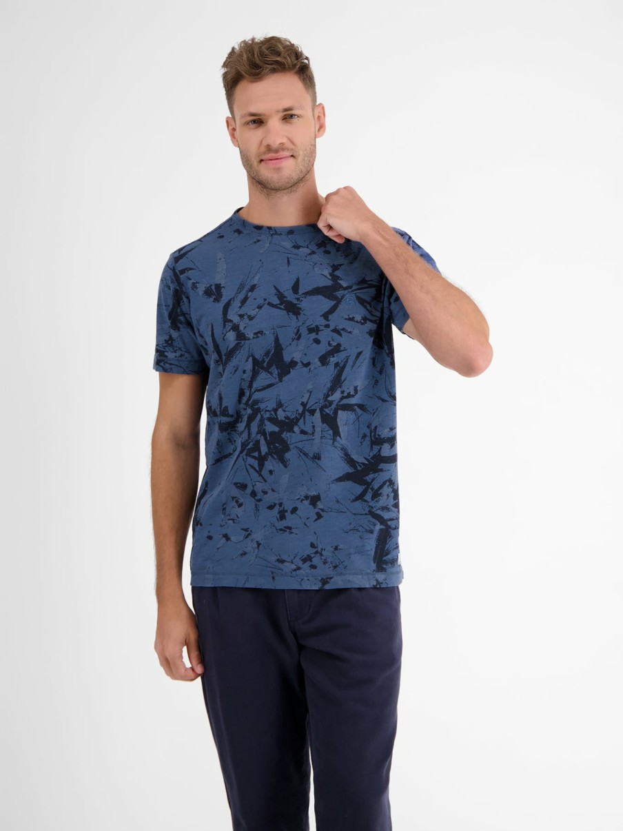 Herren LERROS | T-Shirt Mit Floralem Aop