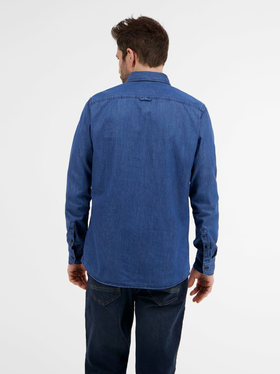 Herren LERROS | Stylisches Denimhemd Mit Button-Down-Kragen, Regular Fit