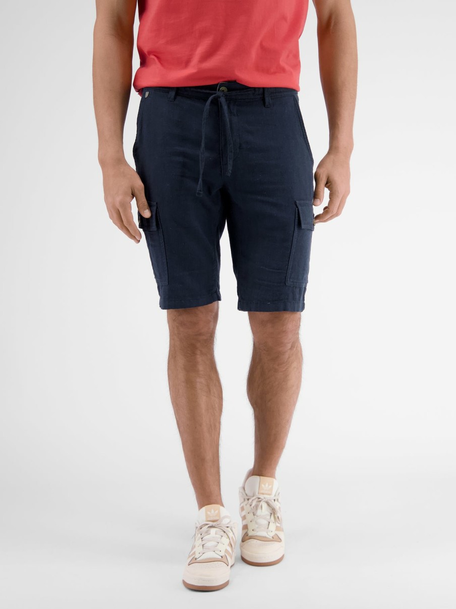 Herren LERROS | Cargo Bermuda In Sommerlichem Leinen-Mix