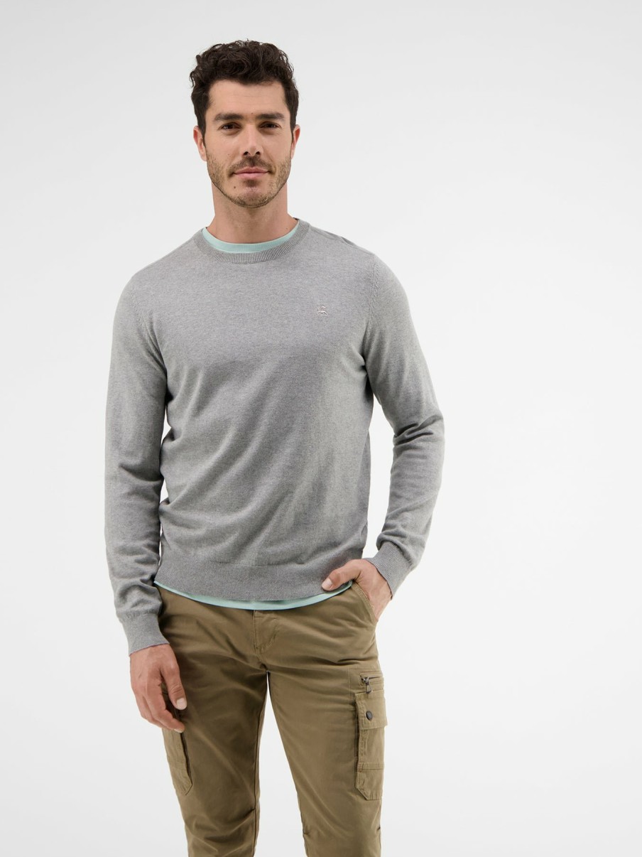 Herren LERROS | Lassiger Flachstrickpullover