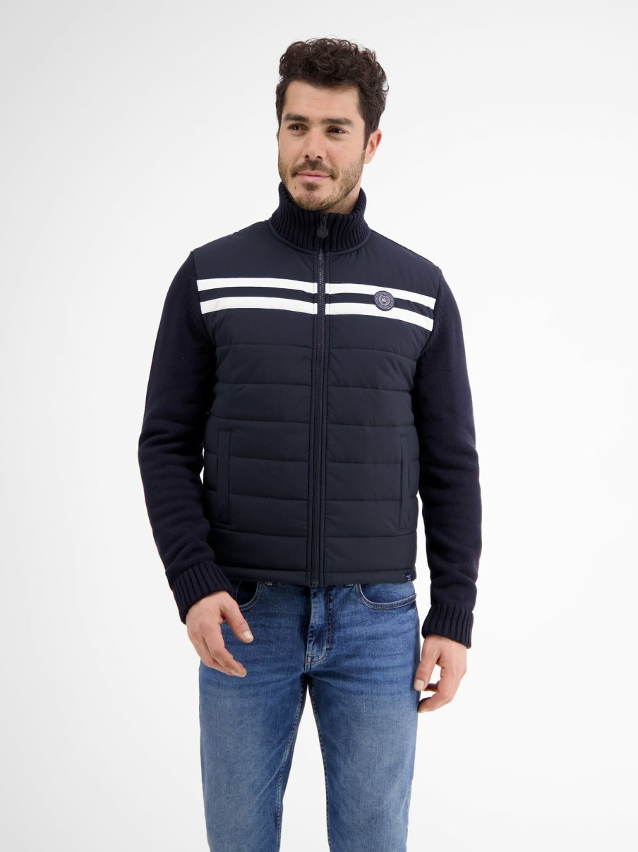 Herren LERROS | Nylon-Strickjacke Classic Navy