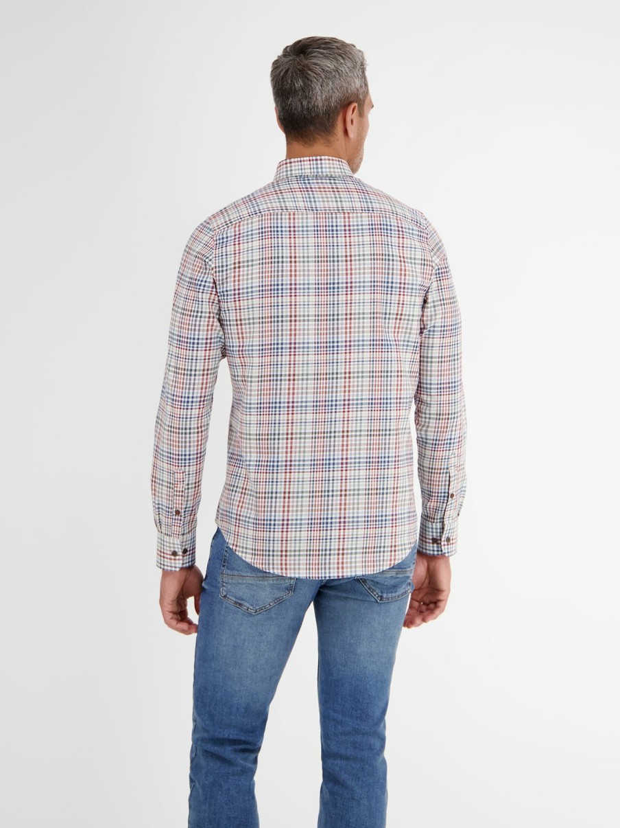 Herren LERROS | Button-Down-Hemd Mit Kleinem Karo