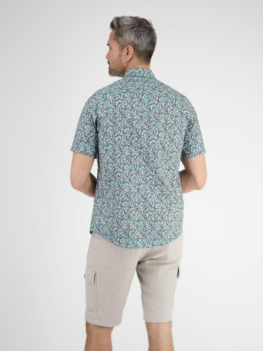 Herren LERROS | Halbarmhemd Mit Floralem Print