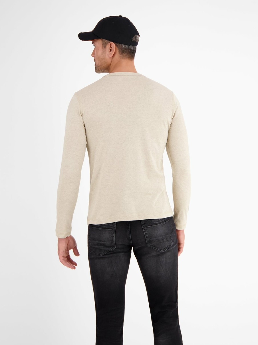 Herren LERROS | Longsleeve In Strukturqualitat