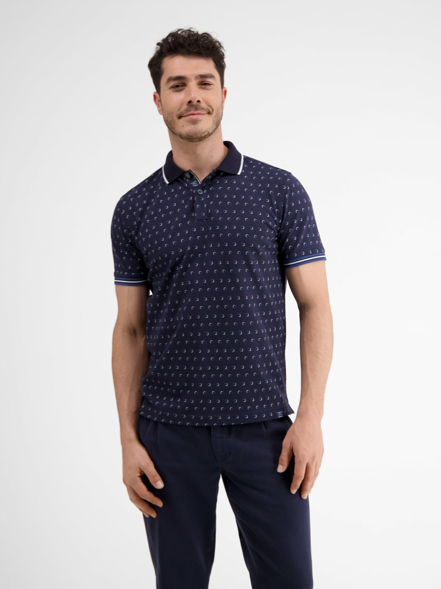 Herren LERROS | Poloshirt, Pique Mit Aop