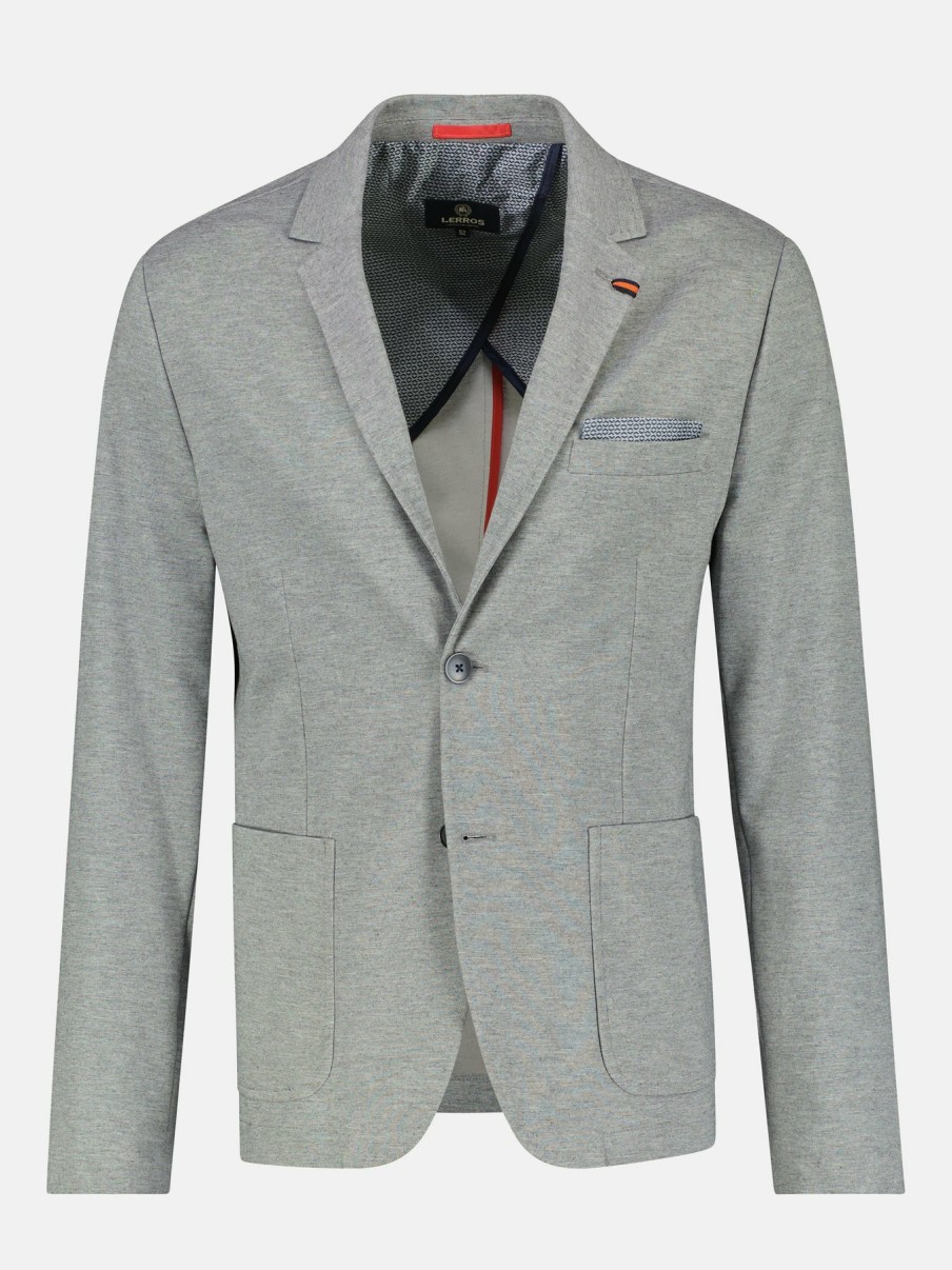 Herren LERROS | Jersey Sakko, Kurzgrosen Smoky Grey