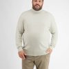 ÜBERGRÖSSE LERROS | Rollkragenpullover Fog White Melan