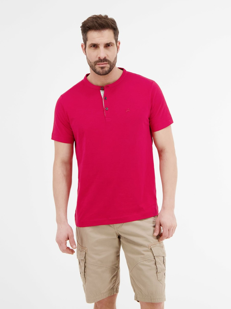 Herren LERROS | Basic Serafino In Slub Jersey