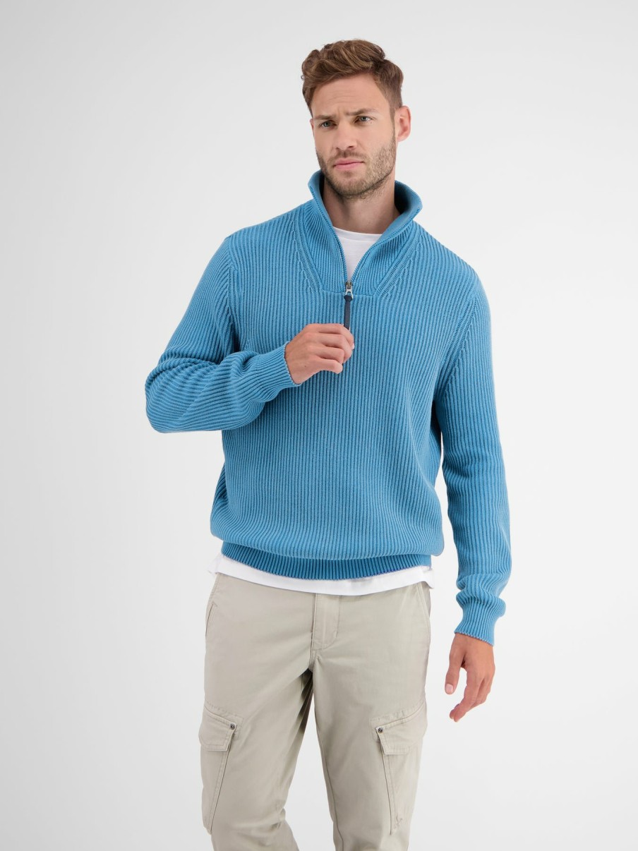 Herren LERROS | Strickpullover Im Troyer-Style