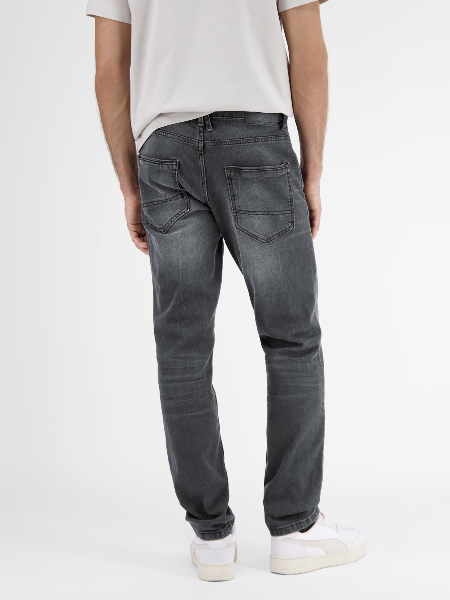 Herren LERROS | 5-Pocket Stretch-Denim Baxter In Relaxed Fit Black Used Wash