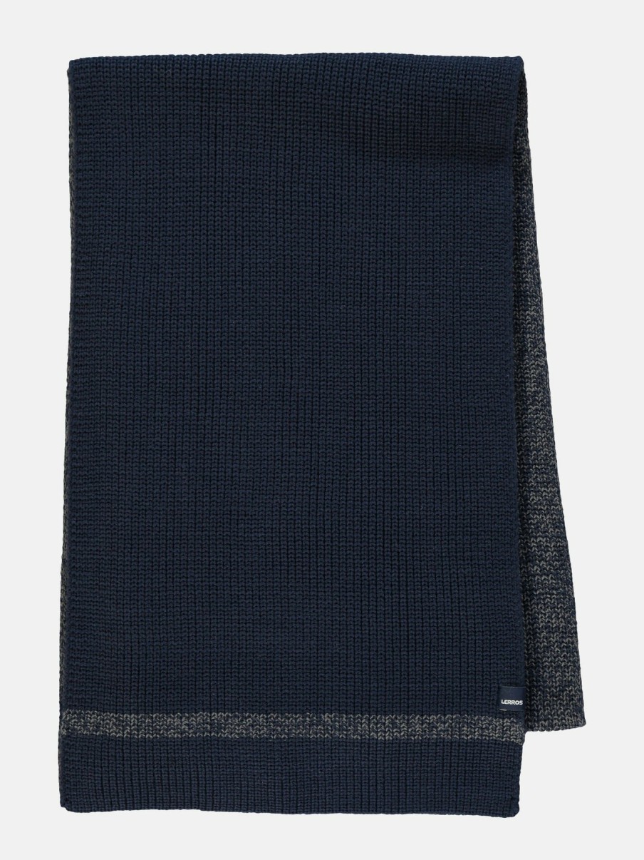 Accessoires LERROS | Strickschal Twist Classic Navy