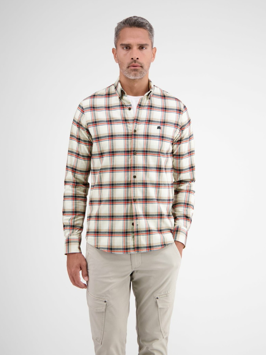 Herren LERROS | Langarmhemd. Big Flannelcheck