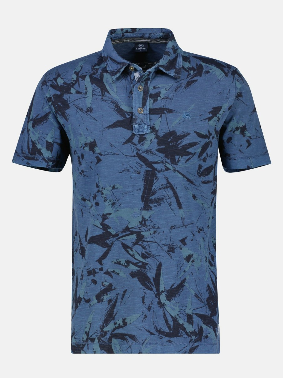 ÜBERGRÖSSE LERROS | Poloshirt, Floraler Aop