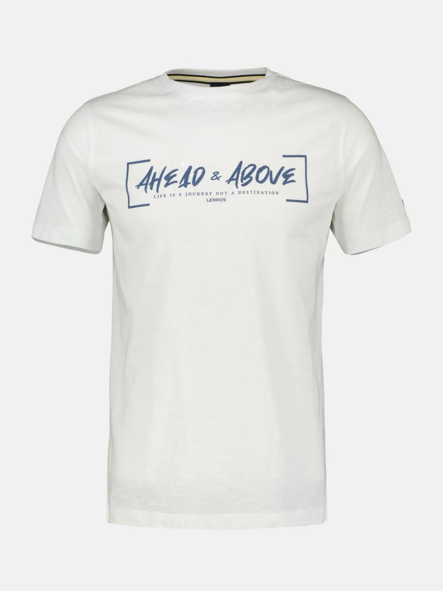 ÜBERGRÖSSE LERROS | T-Shirt Mit Print *Ahead & Above*