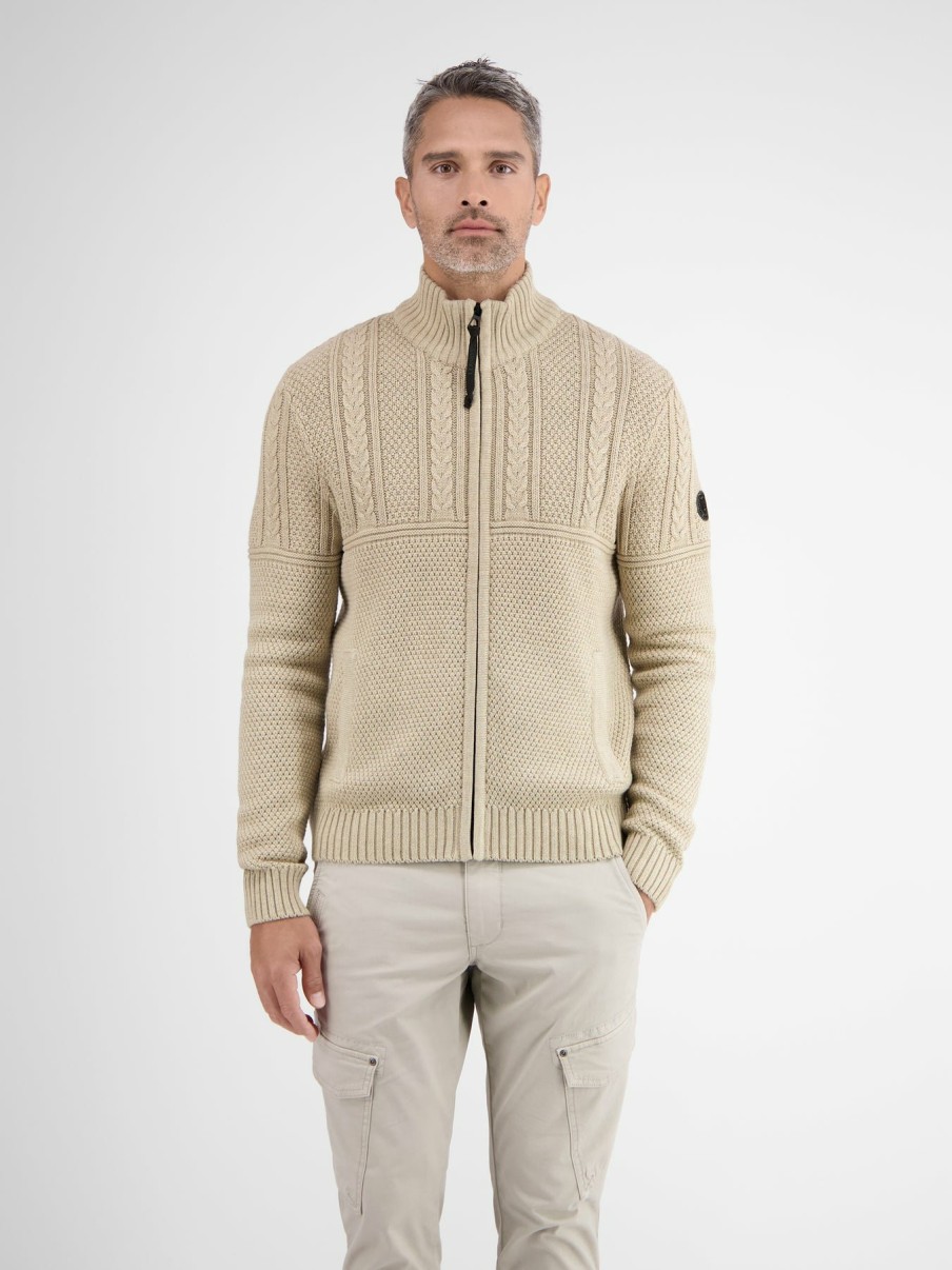 Herren LERROS | Strickjacke, Strickmuster-Mix