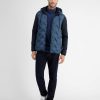 Herren LERROS | Sweatjacke Mit Nylonfront Classic Navy