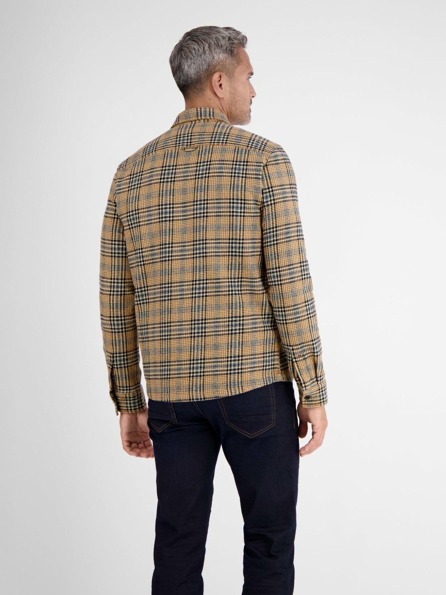 Herren LERROS | Karierte Hemdjacke Hazel Brown