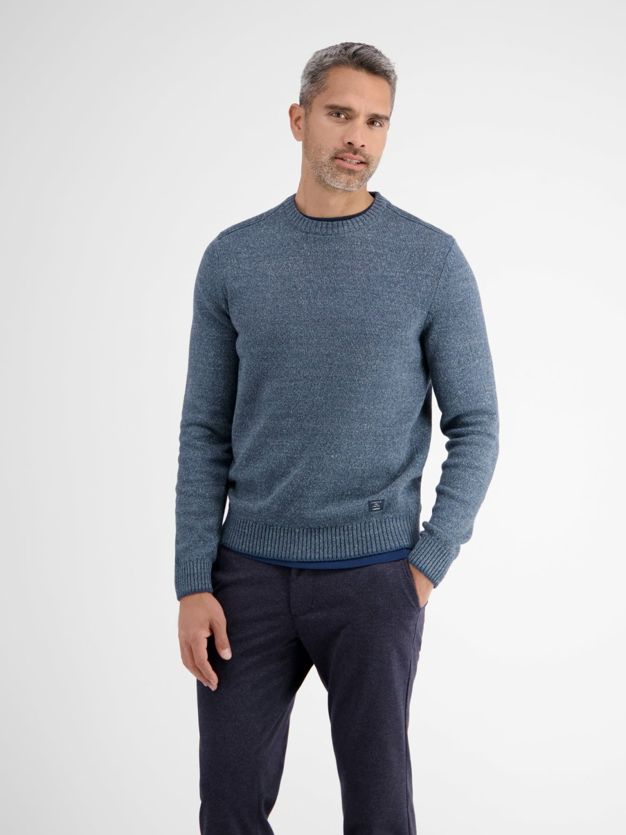 Herren LERROS | Flachstrickpullover In Lebendiger Strickoptik