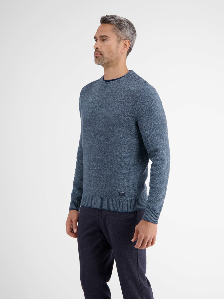 Herren LERROS | Flachstrickpullover In Lebendiger Strickoptik