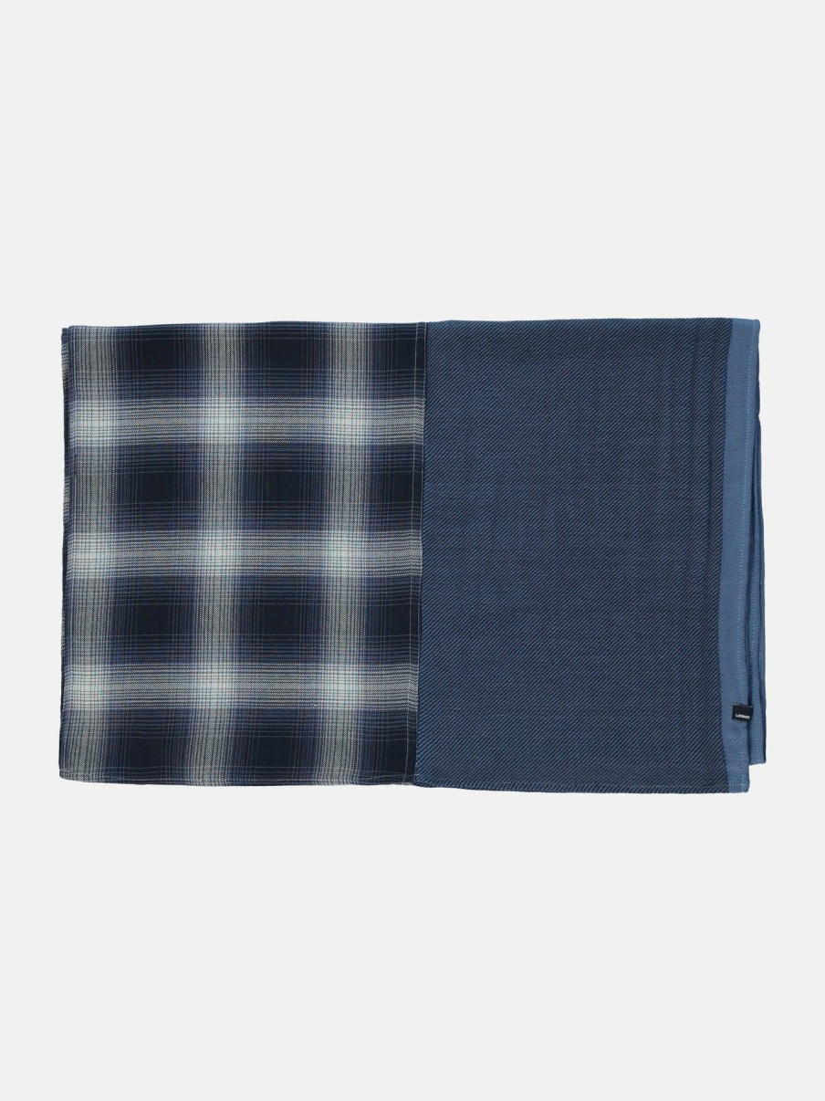 Accessoires LERROS | Schal Check & Stripe Classic Navy