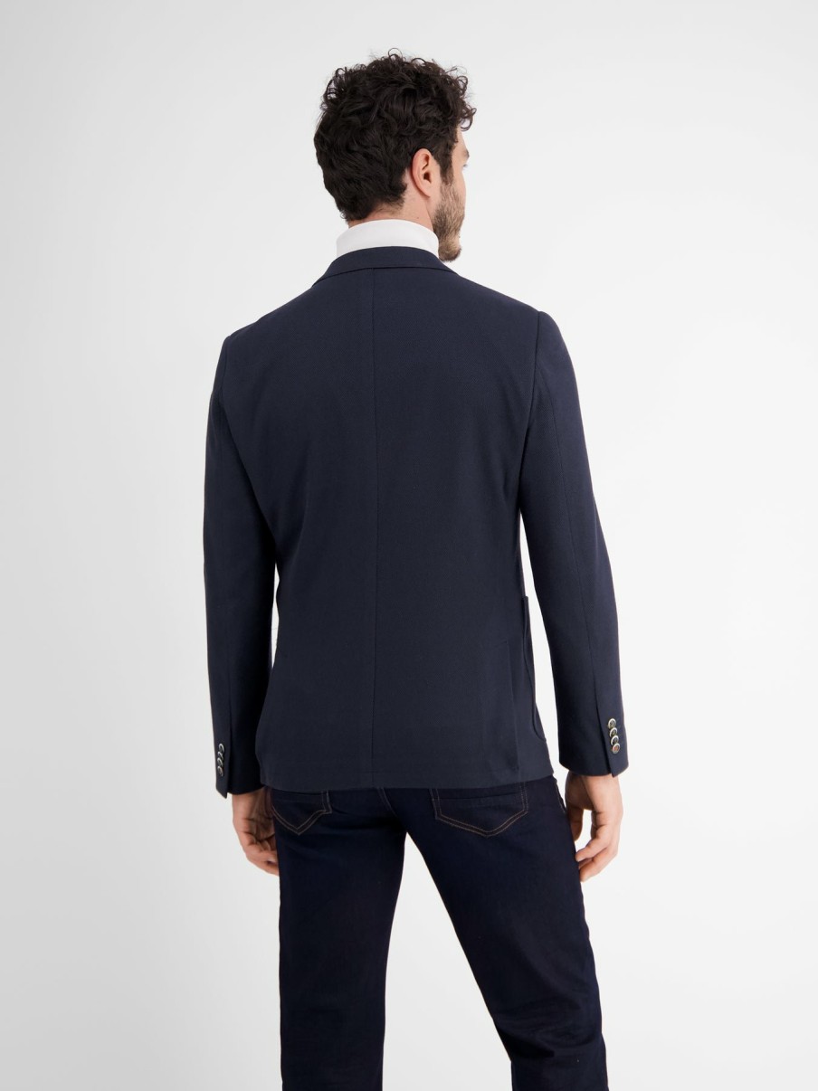 Herren LERROS | Sakko Mit Strukturmuster. Unifarben Classic Navy